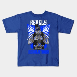 Blue Hearted Rebel Kids T-Shirt